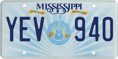 MS license plate YEV940