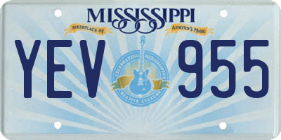 MS license plate YEV955