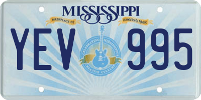 MS license plate YEV995