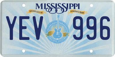 MS license plate YEV996