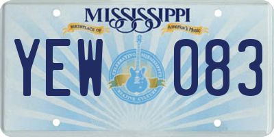 MS license plate YEW083