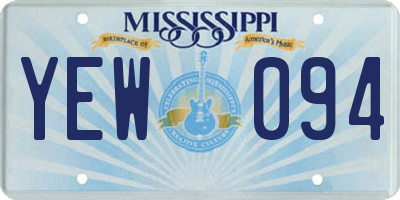 MS license plate YEW094