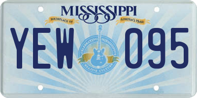 MS license plate YEW095