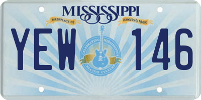 MS license plate YEW146