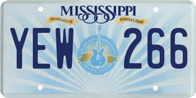 MS license plate YEW266