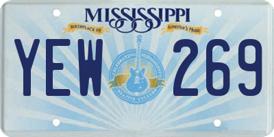 MS license plate YEW269