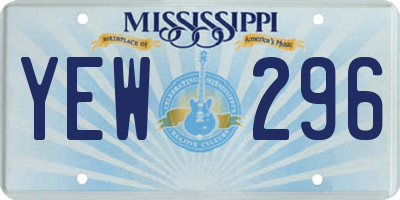 MS license plate YEW296