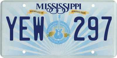 MS license plate YEW297