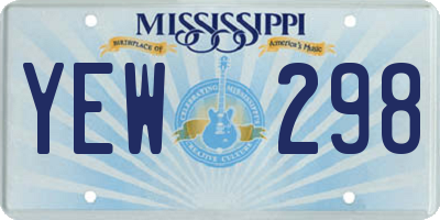 MS license plate YEW298