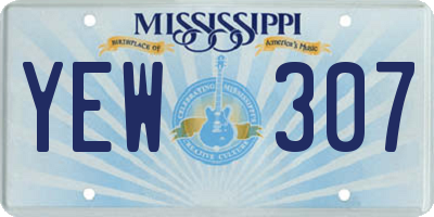 MS license plate YEW307