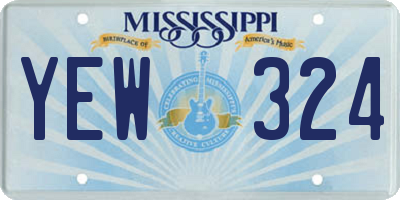 MS license plate YEW324