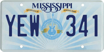 MS license plate YEW341