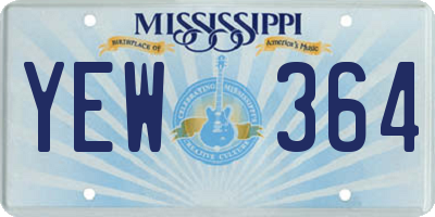 MS license plate YEW364
