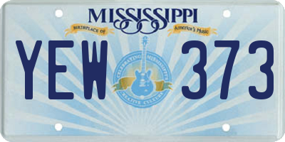 MS license plate YEW373