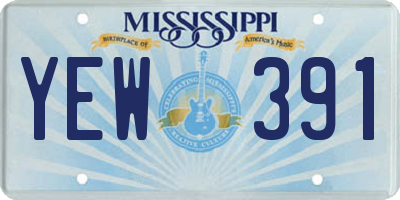 MS license plate YEW391