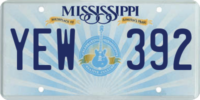 MS license plate YEW392