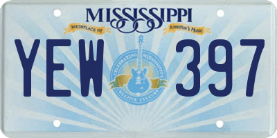 MS license plate YEW397