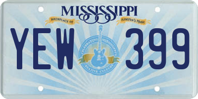 MS license plate YEW399
