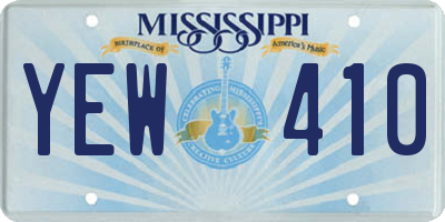 MS license plate YEW410