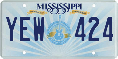 MS license plate YEW424