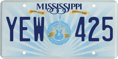 MS license plate YEW425