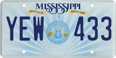 MS license plate YEW433
