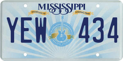 MS license plate YEW434