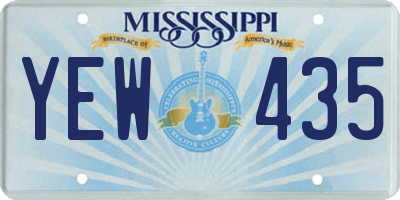 MS license plate YEW435