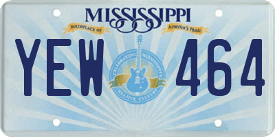 MS license plate YEW464