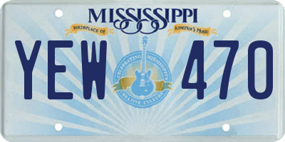 MS license plate YEW470