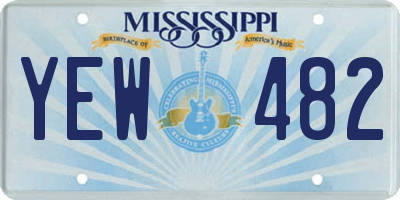 MS license plate YEW482