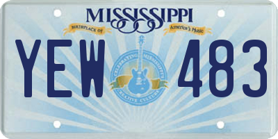 MS license plate YEW483