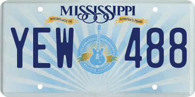 MS license plate YEW488