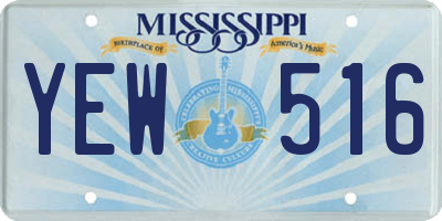 MS license plate YEW516