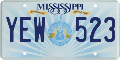MS license plate YEW523