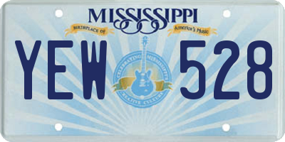 MS license plate YEW528