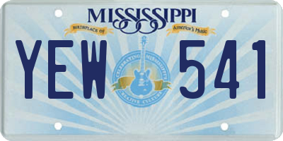 MS license plate YEW541
