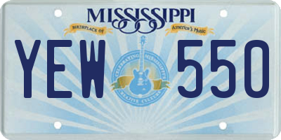 MS license plate YEW550