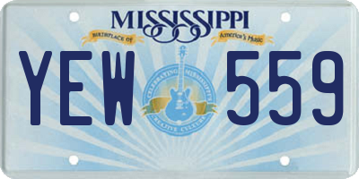 MS license plate YEW559