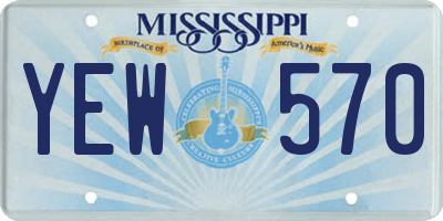 MS license plate YEW570