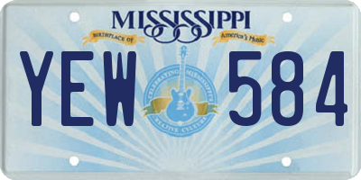 MS license plate YEW584