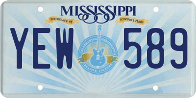 MS license plate YEW589