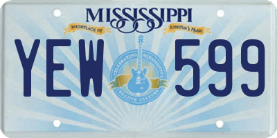 MS license plate YEW599