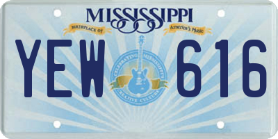 MS license plate YEW616