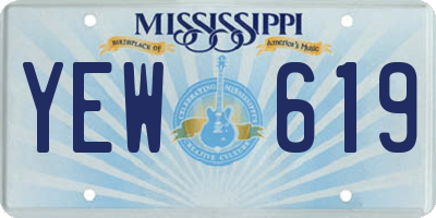 MS license plate YEW619