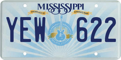 MS license plate YEW622