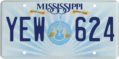 MS license plate YEW624