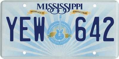 MS license plate YEW642