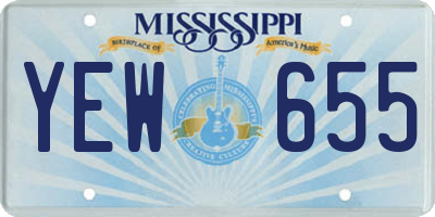 MS license plate YEW655