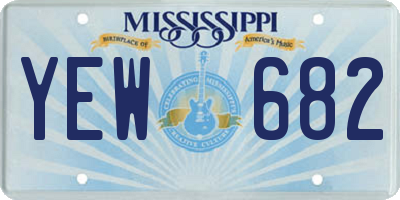 MS license plate YEW682